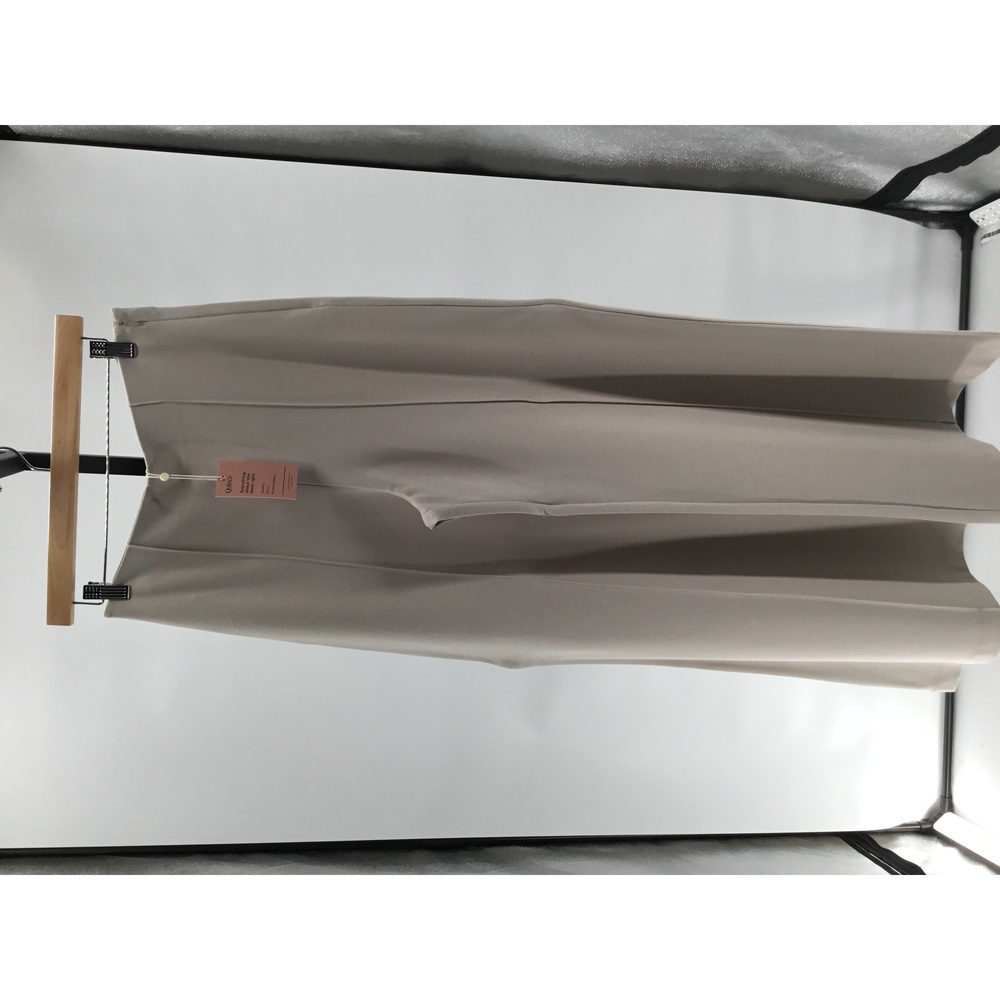 Quince Women's Ultra-Stretch Ponte Super Wide Leg Pant - 32" inseam Ecru L